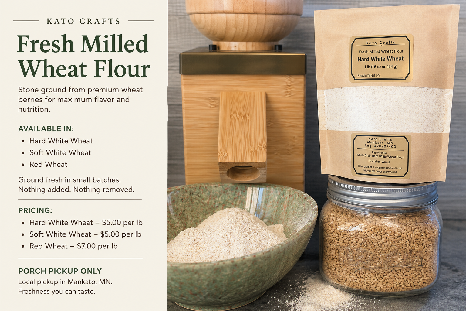 Fresh Milled Whole Wheat Flour